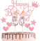 Happy 50th Birthday Cake Topper & Candles - Rose Gold Number 50 for Cake Decorations - Rose Pink Cupcake Topper for Women Her Celebration