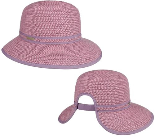 Seeberger Leontine Strohhut Sommerhut Sonnenhut Damenhut (One Size - pink)