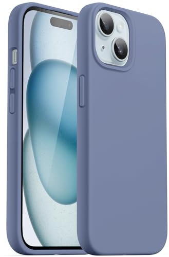 JETech Silicone Case for iPhone 15 Plus 6.7-Inch, Silky-Soft Touch Full-Body Protective Phone Case, Shockproof Cover (Winter Blue)