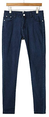 IQYU Sexiga jeans dam push up rumpa – skinny jeans dam hög midja stretch jeans slim fit jeans med dragkedjor Po-Pushup damjeans långa sommarbyxor stora storlekar fritidsbyxor/tubjeans