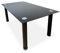 amuéblate online Mesa de Cristal de Comedor o Cocina con Patas Negras Modelo Dama. Medidas: 140 cm (Largo) x 80 cm (Ancho) x 74 cm (Alto), Acero aleado