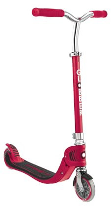 Globber - Flow Foldable 125 - Trottinette Pliable 2 Roues pour Les Enfants à partir de 5 Ans et Ados, Rouge
