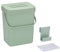 URBNLIVING 3L Wall Mounted Hanging Recycling Waste Bin Kitchen Cabinet Door with Handle & Lid - Wall-Mounted Garbage Bin for Kitchen Cabinet Door, Small Under Sink Trash Can for Cupboard, Bathroom