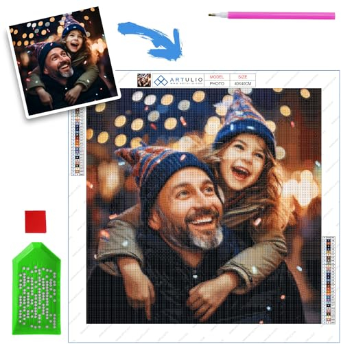 ARTULIO Diamond Painting Eigenes Foto 40x60cm – Diamond Painting Foto, Set für Erwachsene