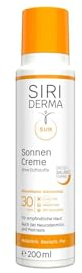 SIRIDERMA Sonnencreme | LSF30 | Mineralischer Sofortschutz für sensible Haut | Basisch, natürlich und hochverträglich | Ohne Nanopartikel (ohne Duft) (200 ml)