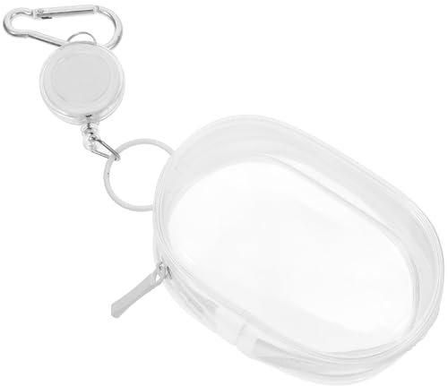 Housoutil Transparente Figuren-Präsentationstasche mit Schlüsselanhängern Reißverschluss Transparente Vitrinen Hängetasche Mini-Puppen-Tragetasche Ladegerät Aufbewahrungsbox