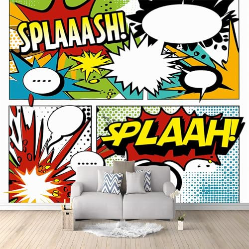 Photo Wallpaper 3D Comic Book Page Graffiti 400x280 cm Wall Mural Non-Woven Poster Photo Wallpaper Kids Fashion Home Decoration Wall Covering Papel Mural