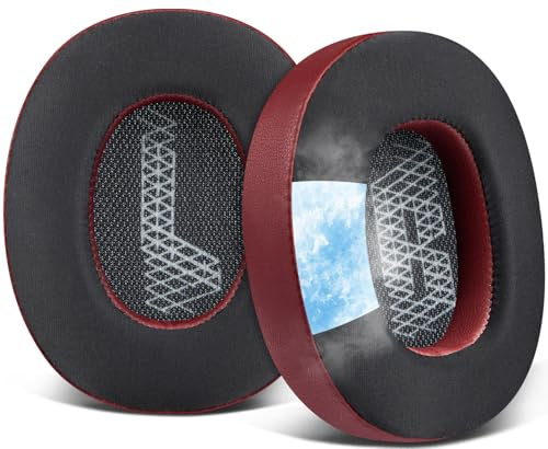 SOULWIT Kühlgel Ersatzpolster Ersatz Ohrpolster für JBL E65BTNC/Live 650BTNC/Duet NC Over-Ear Kopfhörer, Polster mit weicherem Schaumstoff mit hoher Dichte