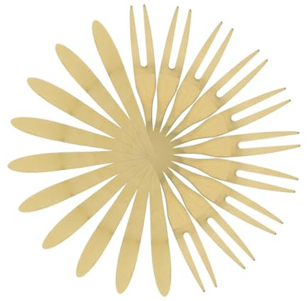 Cabilock 10piezas Tenedores De Fruta Inoxidable Palillos De Ensalada Perfectos Para Fiestas y Bares Color Mezclado Reusables