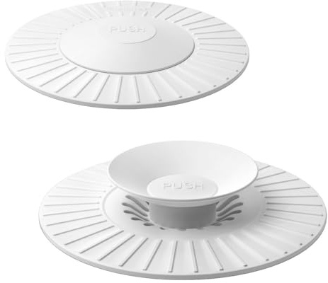 Metaltex Abfluss-Abdeckung 2in1 Silikon – Abfluss-Stopfen & Sieb in einem