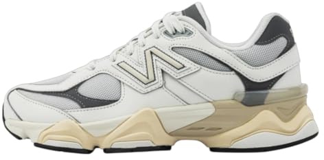 New Balance 9060 Big Kids Shoes (White Sea Salt Castlerock, 7)