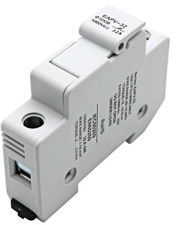 Porte-fusibles CC avec voyant lumineux adapté aux fusibles PV CC 10 x 38 mm 1 pièce(25A,EAPV-32-1P)