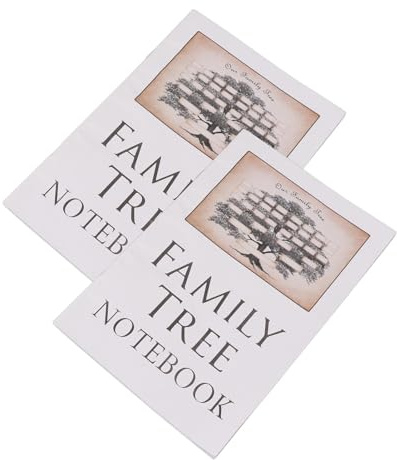 Fockety Carnet d'Arbre Généaligique, 2 Feuilles de Travail sur l'Arbre Généaligique Pour Construire VoTre Histoire Familiale, Reliure Spirale, Cadeaux Pour Bébé, Homme, Femmes,