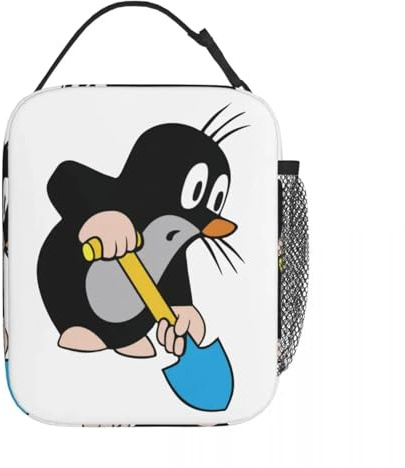 Backpack Mole Digging InsulatedThermal Meal Container Krtek Little Maulwurf Cute Cartoon Tote Lunch Box Food Storage Bags Halloween and Christmas gifts