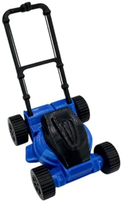 Dickly Dollhouse Lawnmower Model, Mini Lawnmower Figure, Ornament for Office, Holiday Home, Blue