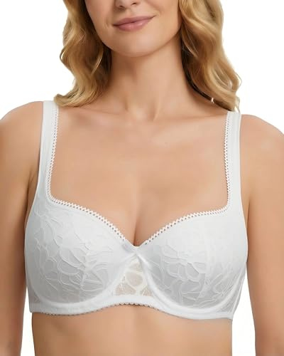 Adisno Dirndl Bra, Underwire Balconette Dirndl Push-Up Bra, Sexy Lace Half-Cup Unpadded Push-Up Dirndl Bra