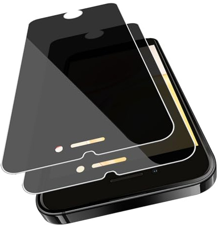 VideoSecu für Panzerglas Sichtschutz für iPhone SE Privacy Schutzfolie, 2 Stück Blickschutz für iPhone 8/7/6s/6 Displayschutz HD Klar, Anti Spy Schutzglas Anti-Kratzer Stoßfest, für Öffentliche