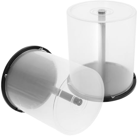 SUPVOX Contenitore Porta CD in Plastica Pp 2 Pezzi Capacità 100 CD Salvaspazio e Portatile per Organizzare e Proteggere