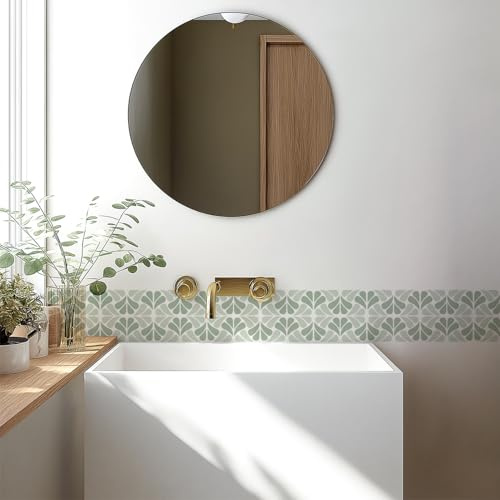 neukids Peel and Stick Sage Green-B Wall Border,DIY Skirting Border | 2 rolls,each roll 200x10cm, Self Adhesive,Wall Borders Living Room Bedroom Bathroom Kitchen Decoration Wallpaper Border