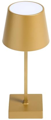 OHS Battery Operated Gold Table Lamp, Cordless Table Lamps for Home Portable LED Light Long Lasting Decorative Bedside Table Lamps for Bedroom Living Room Office Outdoor Use