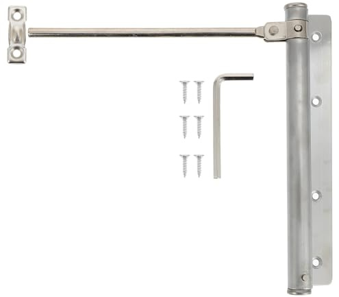 ULDIGI Ferme-porte Silencieux en Acier Inoxydable Argenté, Réglable Fermeture Automatique, Installation Facile pour Portes de Maison et Chambres D'hôtel