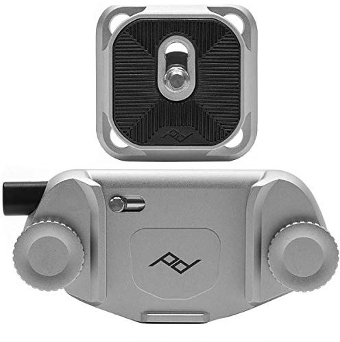 Peak Design Capture Clip v3 Silver inkl. Standard Plate Kameraclip zum Tragen von DSLR-/DSLM-Kameras