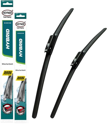 Fits Mini Convertible (R57) 2012-2015 Heyner German Hybrid Windscreen Wiper Blades Front 1819 HH1819B