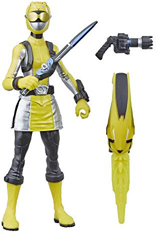 Power Rangers Beast Morphers Yellow Ranger, 15 cm große Actionfigur zur TV-Serie, für Kinder ab 4 Jahren