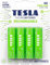 TESLA RECHARGEABLE+ Batteries AA, Pre-charged Batteries, A Long-service Battery Life, NiMH batteries, 2400mAh, HR6, 1.5V, Leak-free, 4 count [Pack of 1]