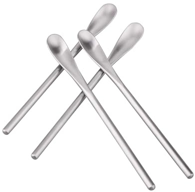 IMEEA 5.9-Inch Mini Espresso Spoons & Coffee Stirrers SUS304 Stainless Steel Coffee Demitasse Stir Stick, Set of 4