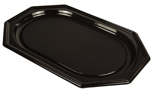 PAPSTAR 10 Servierplatten, PET 45 cm x 30 cm schwarz, Sie erhalten 10 Stück