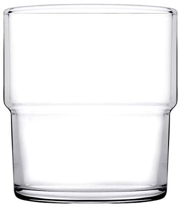 Pasabache Set mit 6 stapelbaren Gläsern 300 ml Hill transparentes Tischdekor