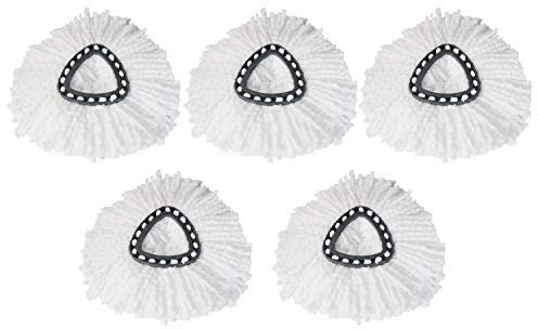 MZY LLC 5Pack Mop Heads Replacements for EasyWring Spin Mop Microfiber Spin Mop Refills Easy Cleaning Mop Head Spin Mop Replacement Heads