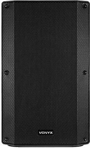 Vonyx VSA15P Altavoz pasivo de 1000 W con woofer de 15 Pulgadas, Carcasa de plástico ABS con Ruedas y Asas para Uso móvil o Temporal, Caja pasiva para megafonía, Eventos, discursos, DJs