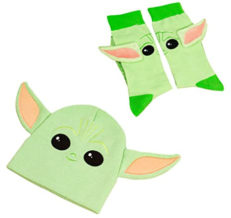 Official Star Wars The Mandalorian The Child/Baby Yoda Gift Set (Beanie + Socks)
