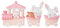 KESYOO 3St. Kaninchen Figur Miniature mit Mini Zug Hase Statue Kuchen Topper Tierfigur Dekofigur für Balkon Fee Garten Ornament Neujahr Geburtstag Ostern Party Tischdeko Tortendeko Rosa Weiß