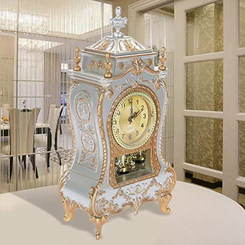 Wecker, Tischuhr Vintage Wecker, Antike Uhr für Office Hotel Study Home(White)