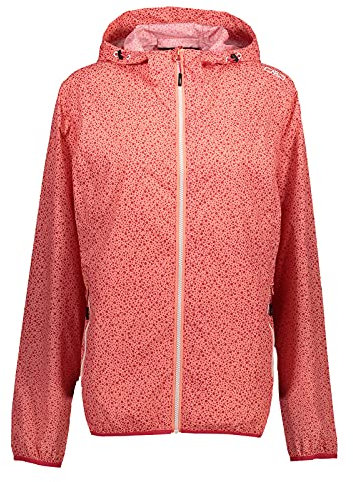CMP - Veste femme avec capuche anti-pluie, corail, S