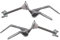 Cerniere Conca 45° inclinate ottone cromato fissaggio dal basso per copriwater in legno by HYDRO HOME
