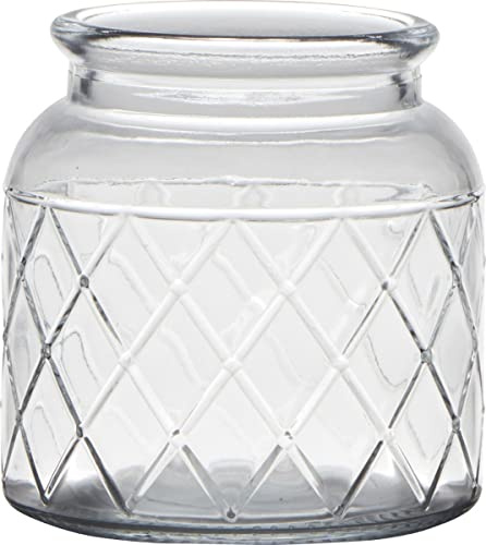 INNA-Glas Windlichtglas THIDA, Rautenmuster, klar, 10,5cm, Ø10cm