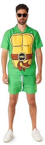 Suitmeister TMNT-Set für Herren - Teenage Mutant Ninja Turtles-Kostüm - Badehose und Shirt - Grün