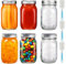 GOYADA Set mit 6 Einmachgläsern 500 ml, Einmachgläsern mit Deckel, Einmachgläser für Marmelade, Honig, Joghurt, Obst, Saucen, mit 3 Gläserbürsten