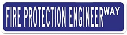 Fire Protection Engineer Straßenschild Geschenk für Brandschutz Ingenieur Beruf Blechschild 7,6 x 30,5 cm benutzerdefinierte winddichte Metallwandkunst Retro Metallschild Schild für Zuhause Bar Pub