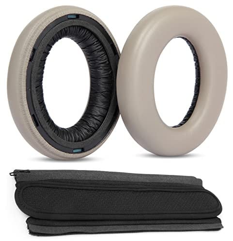YunYiYi Momentum 4 Ear Pads Replacement Ear Cushions Compatible with Sennheiser Momentum 4 Wireless Headphones Protein Leather Earpads Headband Protective Pads (Brown)