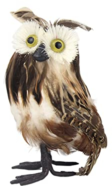 LICHENGTAI Künstliche Federvögel Künstliche Eule Feder Vögel Spatz Dekofigur Federvögel Gartenfigur Vogel für Handwerk Home Ornamente Garten Frühling Deko