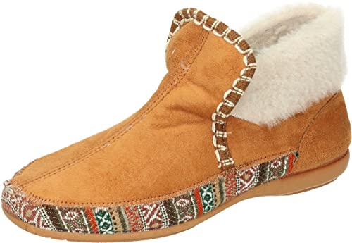 Manitu Damen 340052-21 Slipper, mittelbraun, 38 EU, Mittelbraun, 38 EU