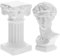 HOMSFOU 1 Set Greek David Bust Statue Roman Pillar Column Statuen Resin Figuren Basis Sockel Ständer Mini Griechische Mythologie Griechische Skulptur Hochzeit Tisch Dekoration