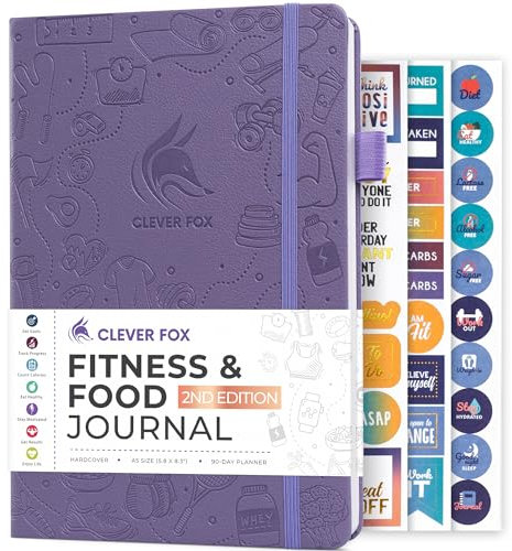 Clever Fox Fitness- und Lebensmittel-Tagebuch (Lavander, A5 (14,5 x 21 cm)