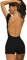 BKEPDY Jumpsuit for Women uk Slim Fit One Piece Bodycon Jumpsuit Backless Womens Jumpsuits Sexy Clubwear Bodycon Dungarees Shapewear Workout Outfit Short Romper Fascinating U Neck Plausuit (Black M)
