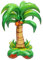 ibasenice Ballon En Film D'aluminium à La Noix De Grand Palmier Ballons Hawaï En Aluminium Cotillons Luau Décorations De Fête Tropicales Plage Gonflable Plage D'été La Modélisation 3d